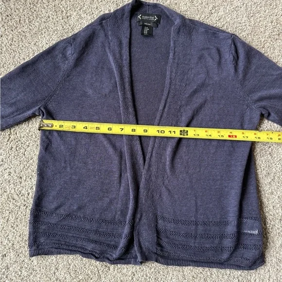 Nanette Lepore 100% Linen Open Front Cardigan - Picture 7 of 9